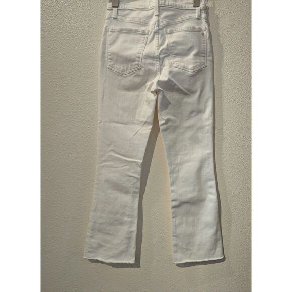Madewell Cali Demi-Boot White Raw-Hem Edition Jeans  Sz 25 - Picture 6 of 11